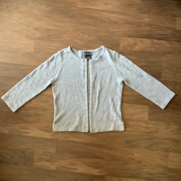 Real light grey crop cardigan - Picture 1 of 11